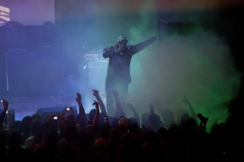 MF DOOM performing at the Roundhouse, London